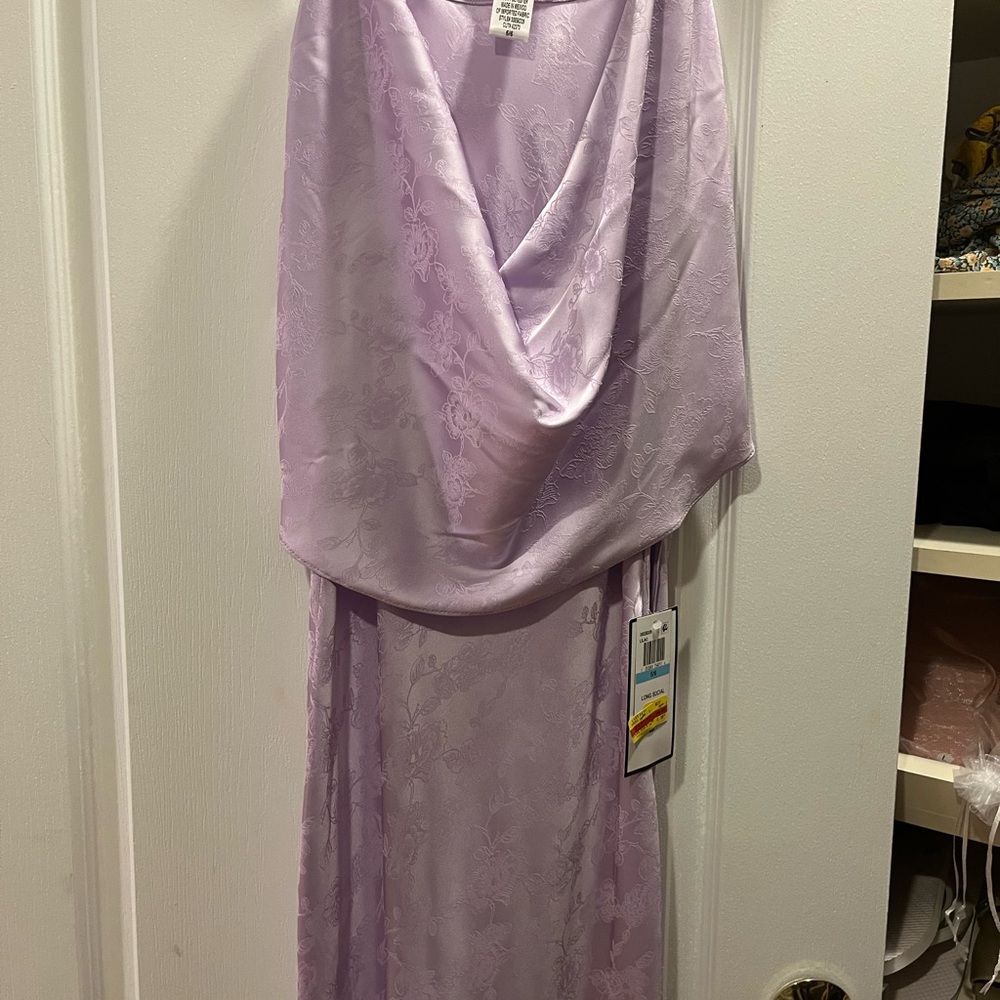 Lavender Draped Dress